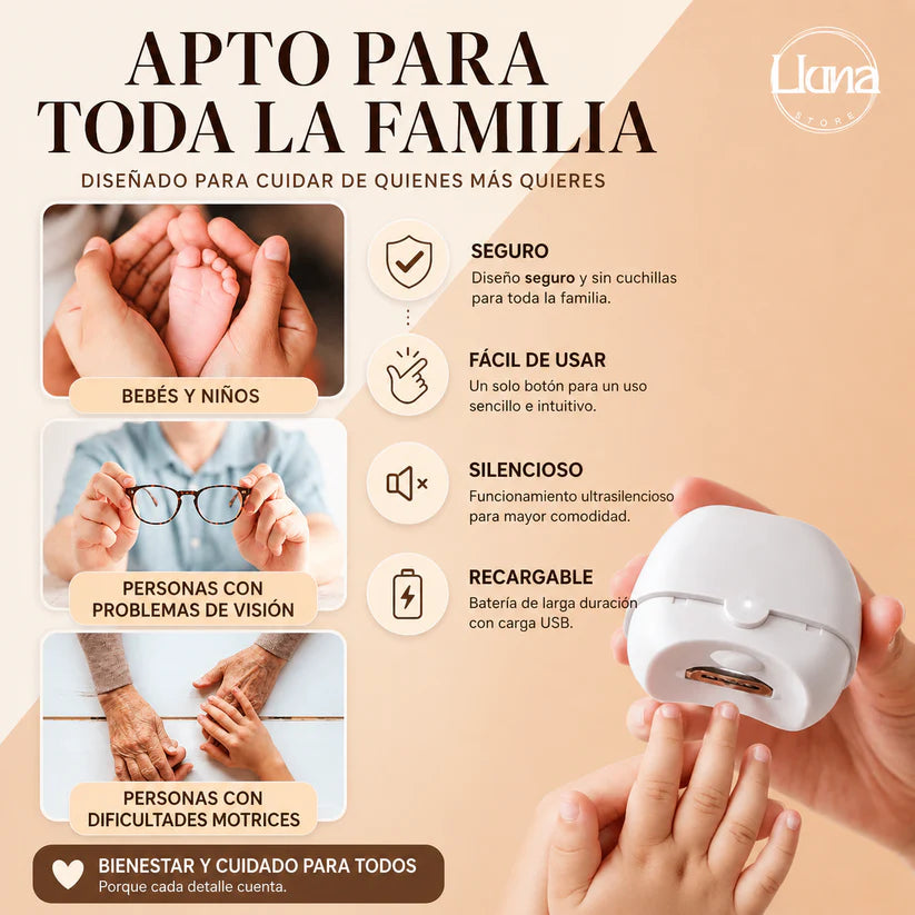 Corta uñas eléctrico